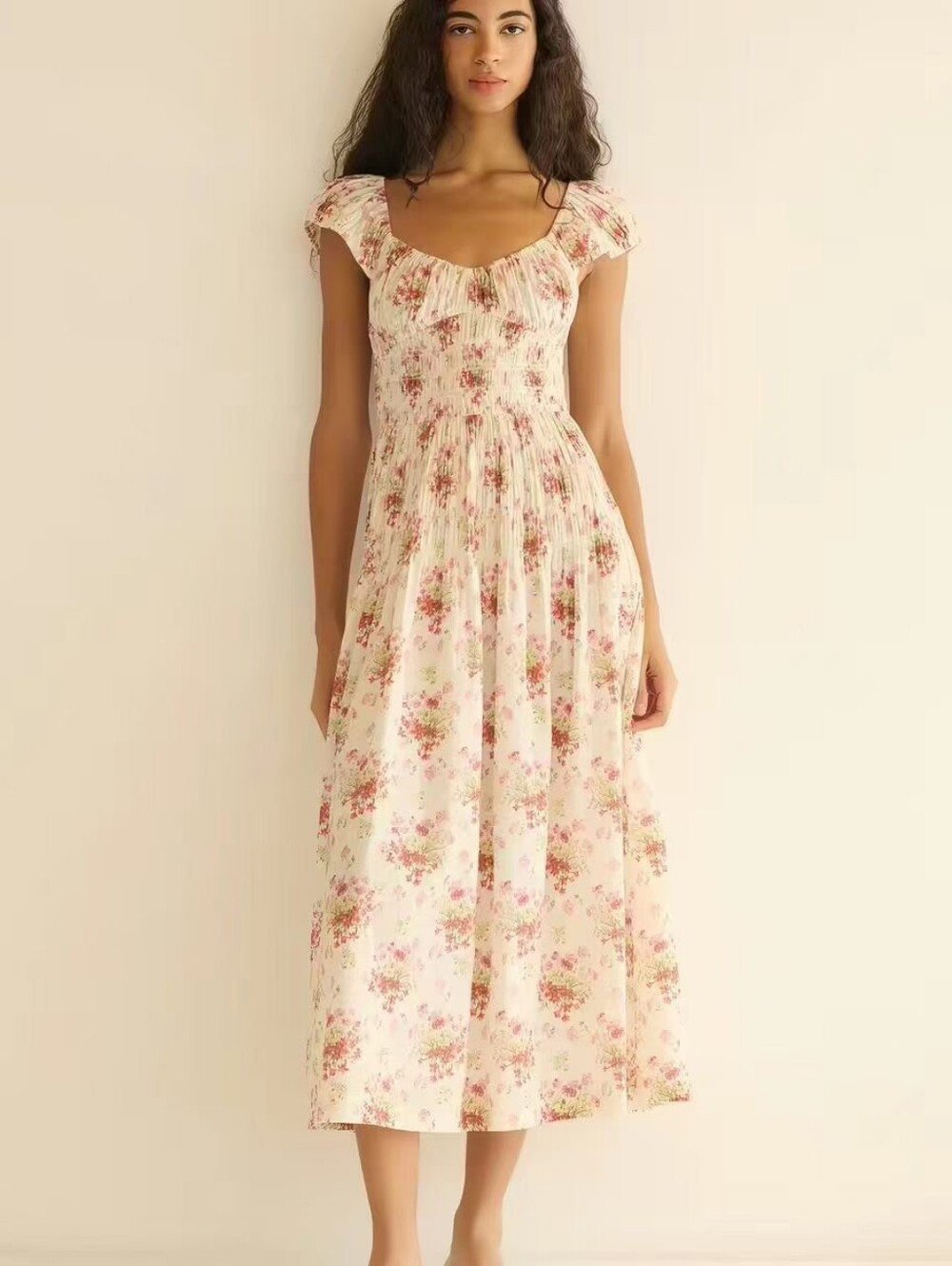 Doen Quinette Organic Cotton Voile Midi Dress